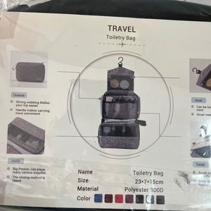 NEW LARGE Folding Hanging Travel Toiletry Bag,Lg Travel hang toiletry bag shave